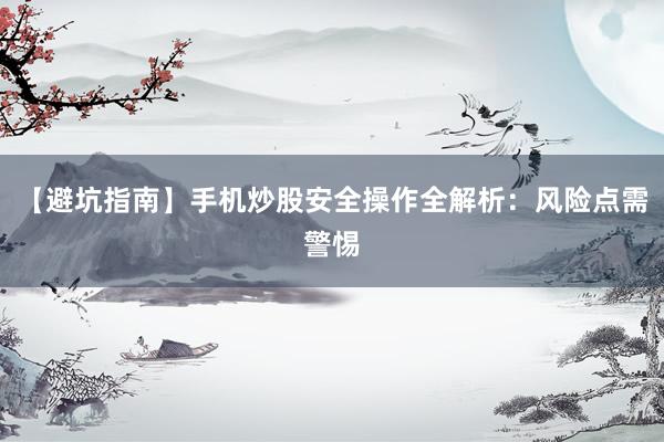 【避坑指南】手机炒股安全操作全解析:风险点需警惕