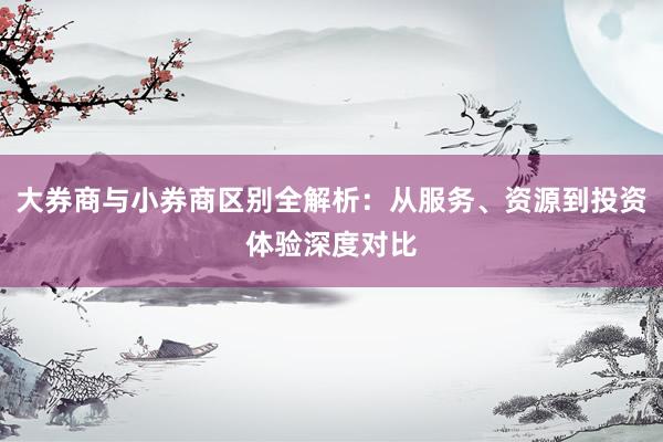大券商与小券商区别全解析：从服务、资源到投资体验深度对比